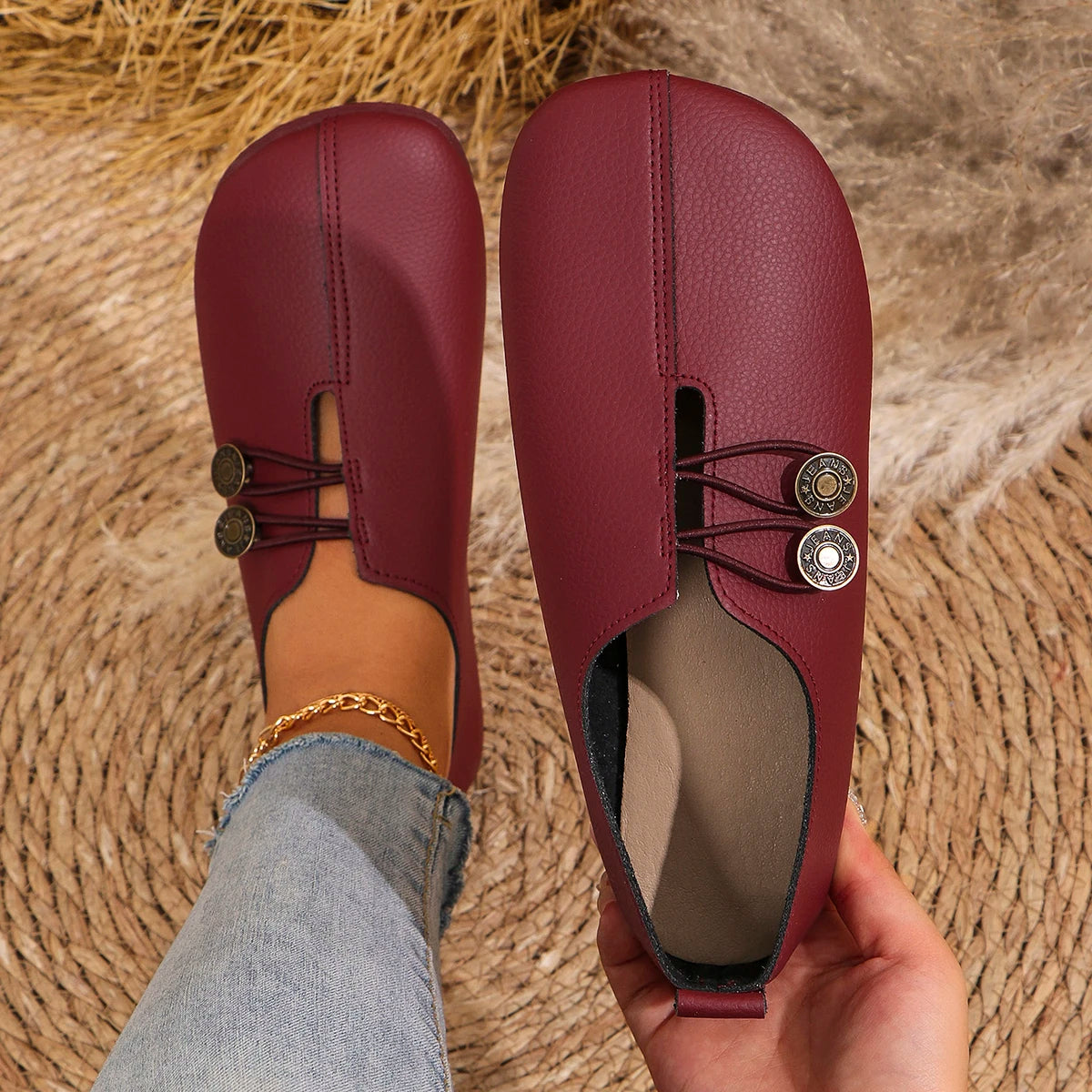 Women Flats Shoes 2024 New Spring Autumn Casual Comfortable Boat Shoes Loafers round Toe Ballet Outdoor Soft Bottom Flat Shoes
