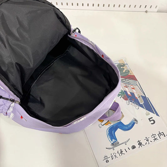 Women Casual School Bag Large Capacity Versatile Rucksack Adjustable Strap Soft Laptop Backpack Outdoor Camping Picnic Backpack