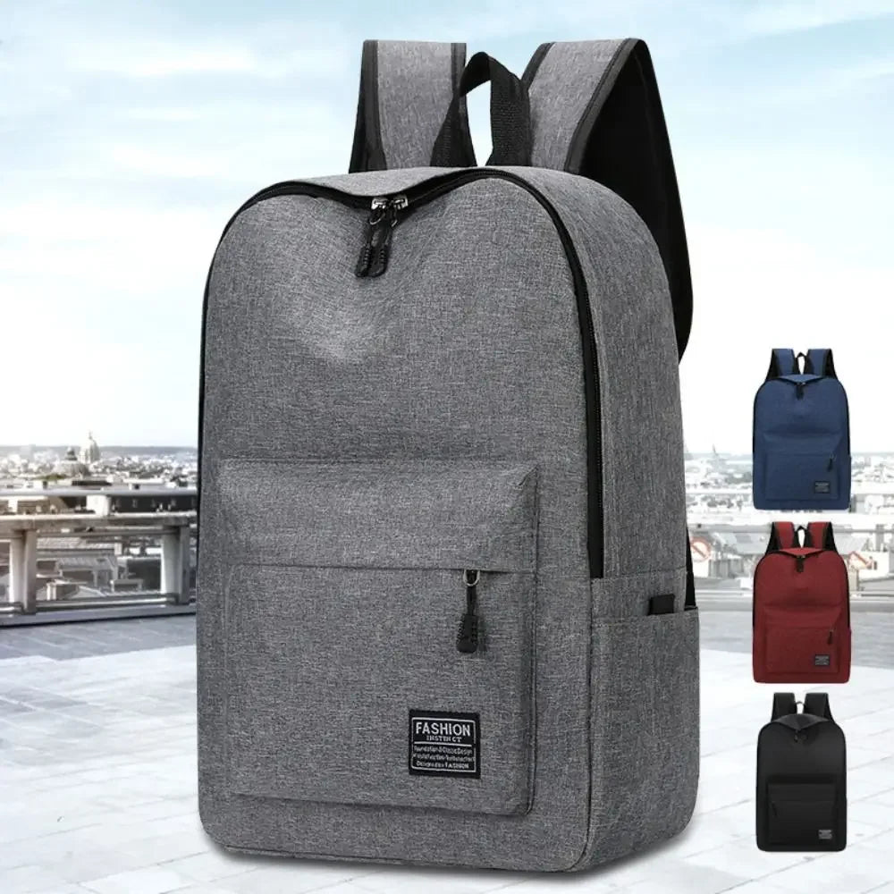 15 Inches Versatile Backpack Trendy Washable Oxford Cloth Computer Bag Black Grey Blue Red School Student Backpack Unisex