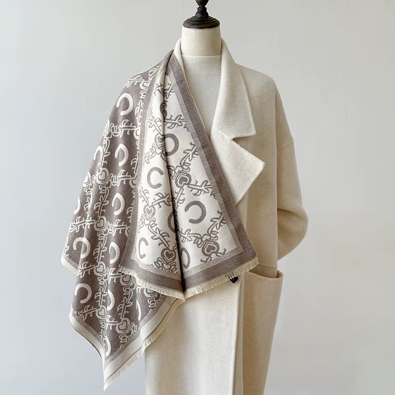 2024 Luxury Cashmere Scarf Women Winter Shawl Warm Neckerchief Paisley Print Thick Blanket Poncho Bufanda Echarpe Bandana Lady