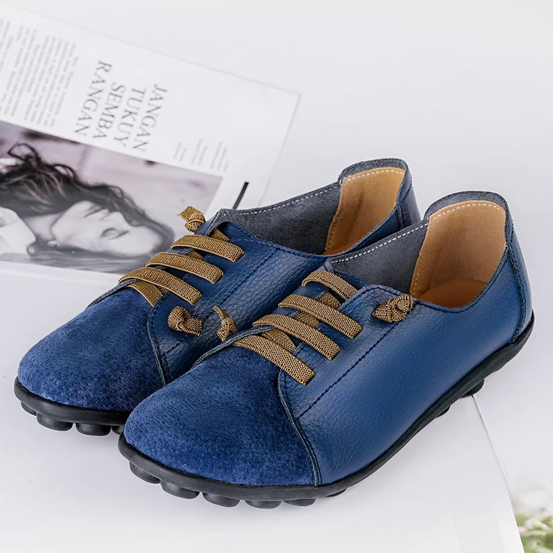 Women Flat Shoes Woman Fashion Women Slip on Shoes Leather Soft Walking Shoes Lightweight Woman Loafers Home Shoes Zapatos Mujer