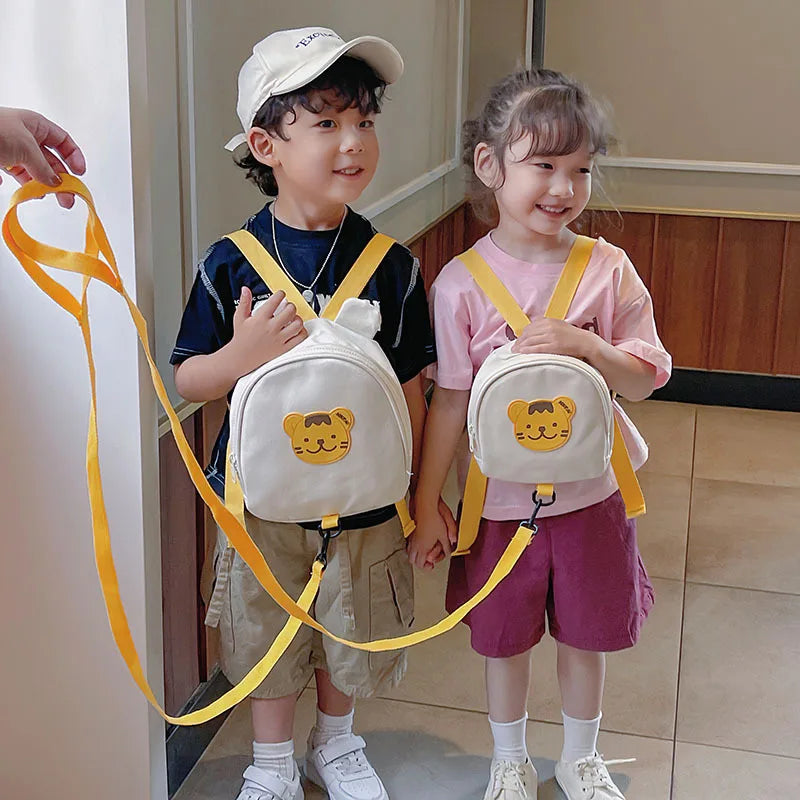 Canvas Baby Backpacks Kindergarten School Bag Bear Bunny Korean Anti-Lost Kids Bags for Girls Boys Children Backpacks for Travel