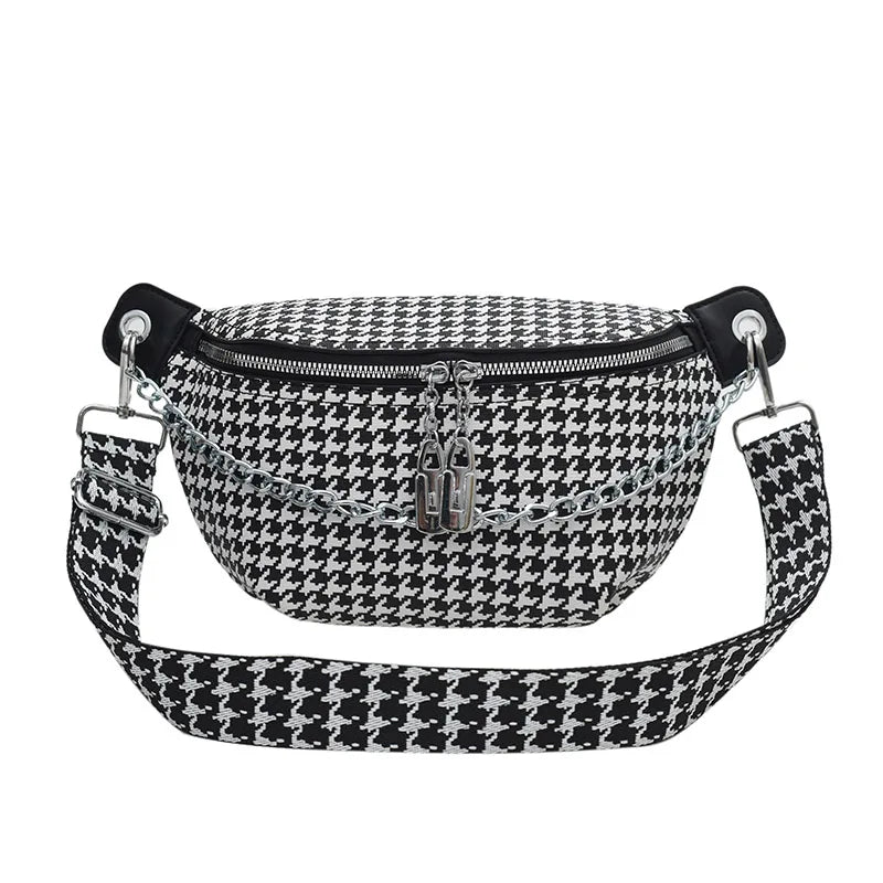 Fashion Chain Waist Bag for Women Luxury Designer Chest Bag Quality Leather Fanny Pack Phone Purse Female Shoulder Crossbody Bag