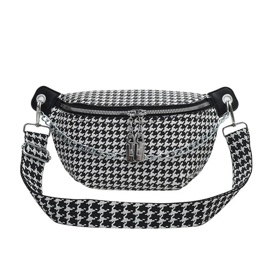 Fashion Chain Waist Bag for Women Luxury Designer Chest Bag Quality Leather Fanny Pack Phone Purse Female Shoulder Crossbody Bag