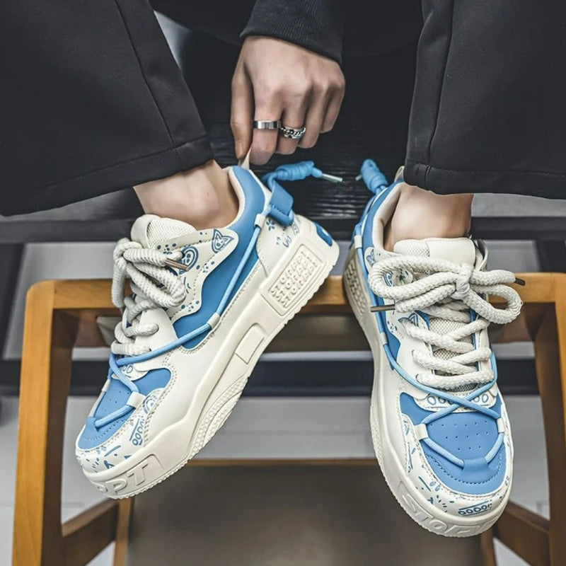 Fashion Skate Shoes Men'S Sneakers Men Breathable Running Shoes Outdoor Mesh Casual Shoe Man Lace up Vulcanized Shoes Zapatillas