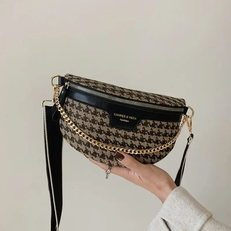 New Style Soft Zipper Pu Women'S Waist Packs 2026 High Quality Large Capacity Bags for Women Fashion Sewing Thread Handbags