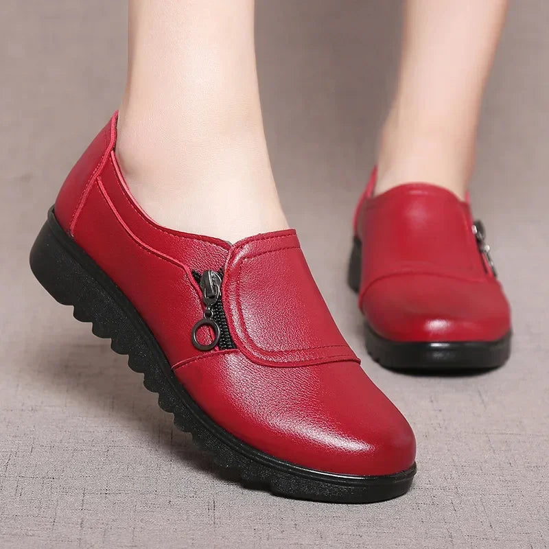 Fashion Womens Flat Shoes Female Moccasin Slip-On Shoes Lightweight Women Casual Shoe Solid Color Versatile Zapatos De Mujer