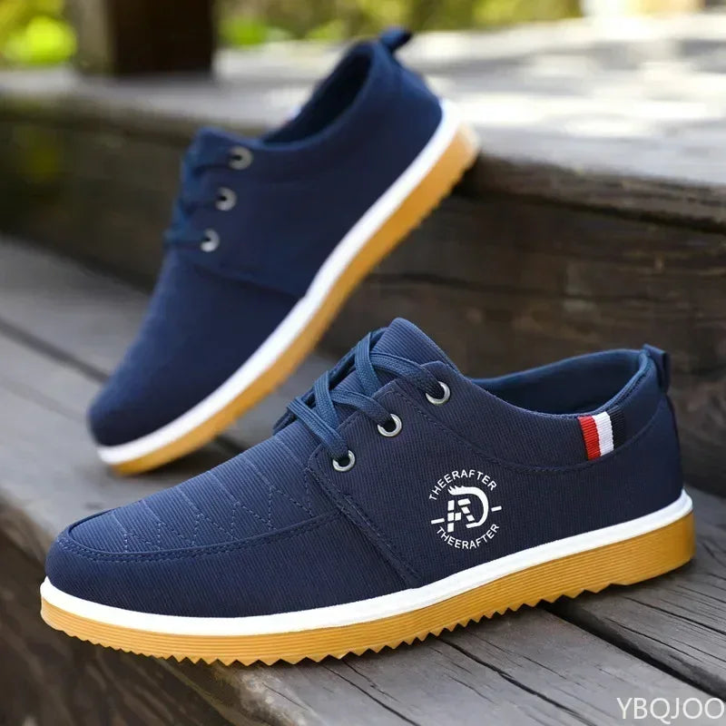 Man Canvas Shoes Fashion Platform Sneakers for Men Casual Walking Breathable Shoes Male Loafers Zapatillas Hombre 2025