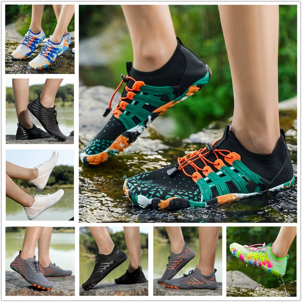 Aqua Shoes for Women Men Barefoot Water Shoes Anti-Slip Quick-Drying Outdoor Beach Upstream Wading Swimming Shoe Sneakers Unisex