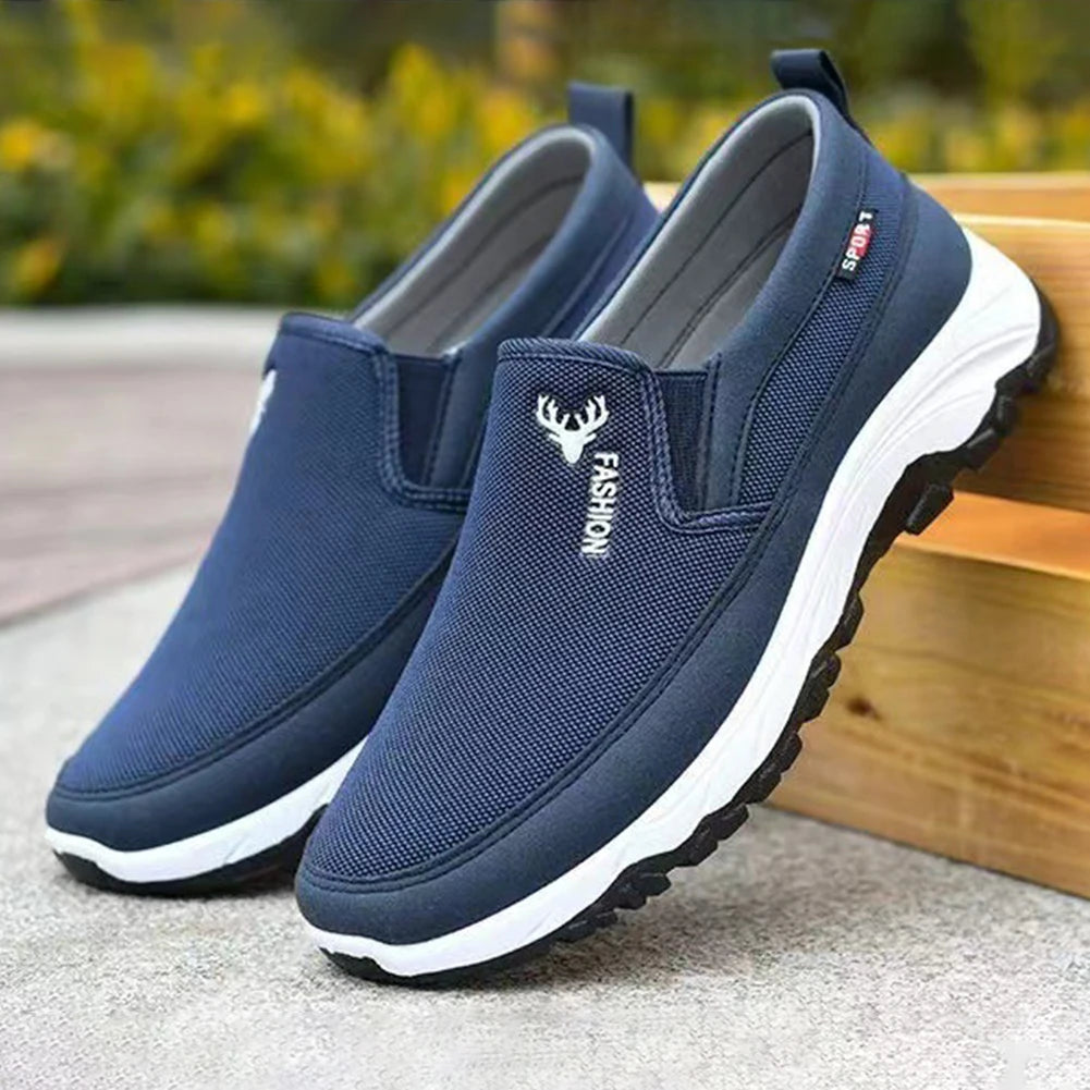 Men Penny Boat Shoes Sports Shoes Breathable Orthopedic Travel Plimsolls Flat Slip on for Outdoor Activity Hiking Walking