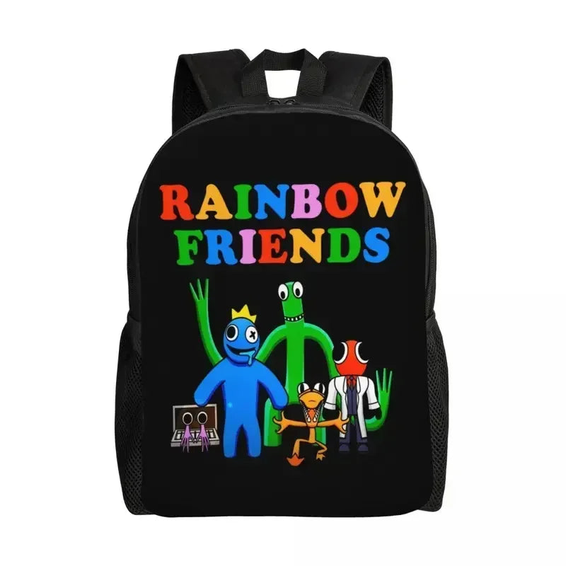 Custom Rainbows Friends Hug It Out Travel Backpack Men Women School Computer Bookbag Video Game College Student Daypack Bags