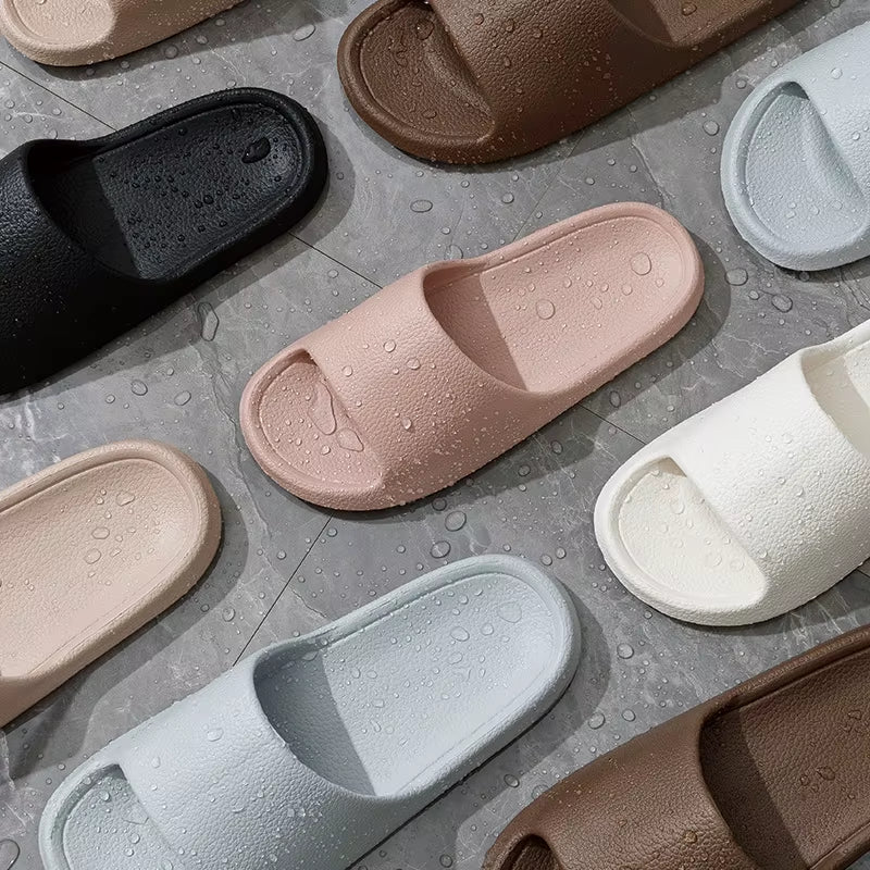 EVA Soft Sole Sandals Flops Man Slippers Solid Color Simple Non-Slip Soft Sole Comfortable Shower Slippers Outdoor Couple Shoes