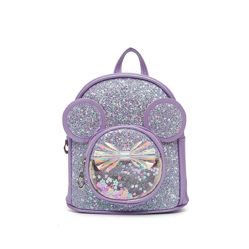 New Cute Children'S Bag Fashion Sequin Kindergarten Backpacks for Baby Girls Cartoon Casual Schoolbag Princess Bag Girls Gifts