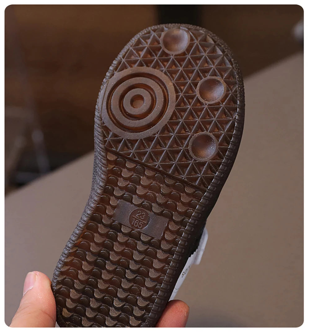 Fashion Sport Shoes for Children PU Leather Ergonomics Kids Sneakers Soft-Soled Children'S Sneakers Boy'S Girl'S Tennis Shoes