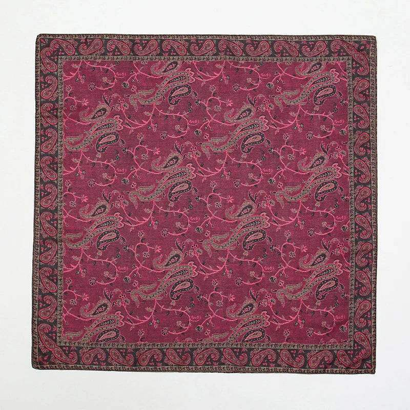 Luxury Silk Scarf 70*70Cm Square Retro Paisley Print Women Shawl Headband Small Hair Scarves Female Handkerchief Hijab
