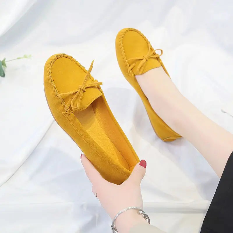 Fashion Women Shoes Slip on Loafers for Ballet Flats Women Suede Casual Sneakers Zapatos Mujer Flat Shoes for Mom Shoes Autumn