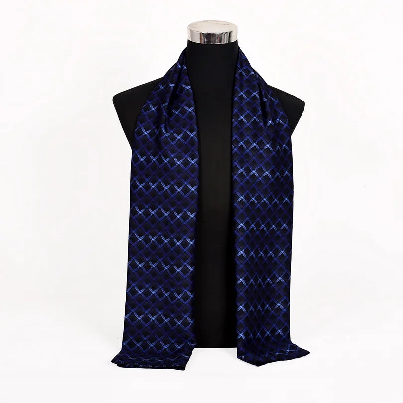 [] Winter Business Men Scarves New Brand Male Long Silk Scarf Cravat Double Faces Coffee Paisley Men Neck Scarf 170*30Cm