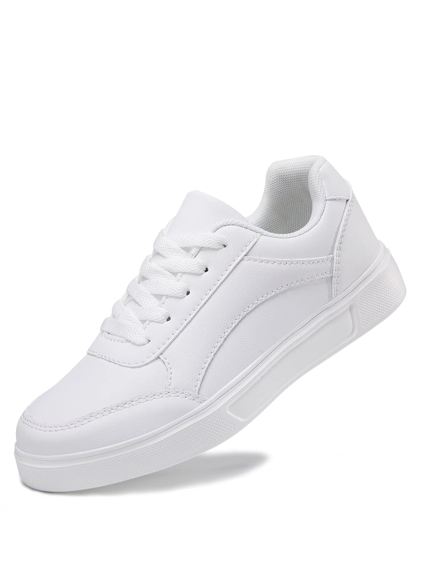 Baasploa Women Casual Sneakers Leather Platform Sneakers for Women Classics Comfort Skateboarding Shoes Non-Slip