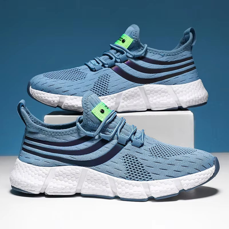 Men Casual Sports Shoes Breathable Lightweight Sneakers Anti-Slip Flats Outdoor Running Walking Tenis Athletic Jogging Shoes
