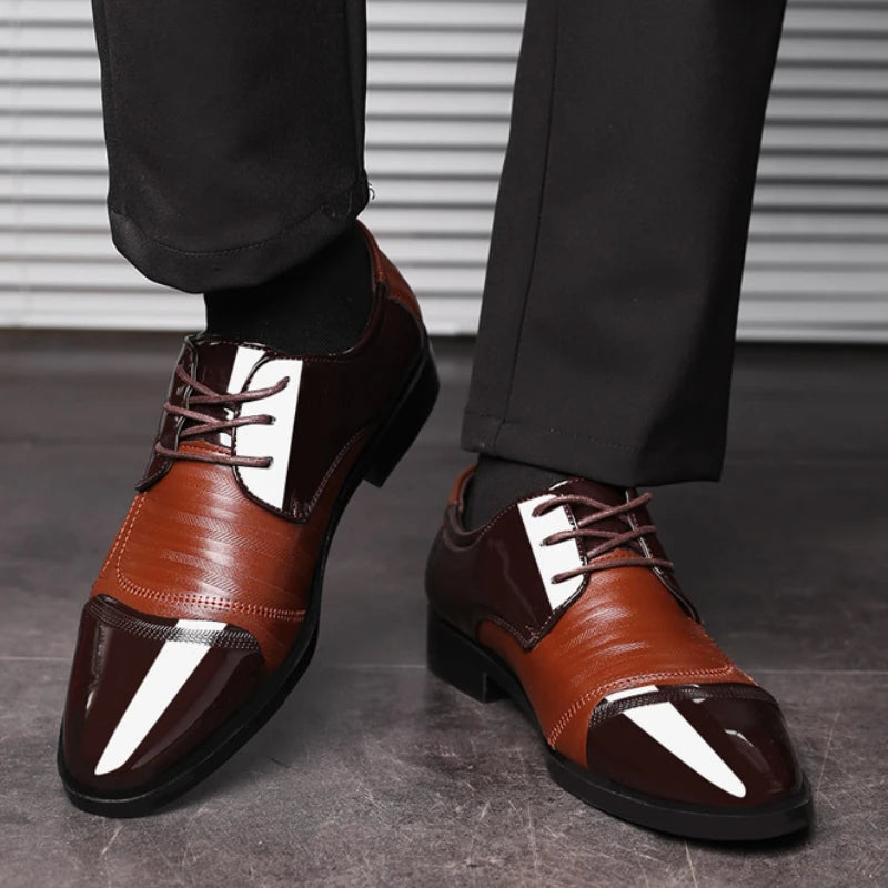 Leather Shoes Men Luxury Business Men Dress Shoes plus Size Office Oxford Shoes High Quality Elegant Men Party Wedding Footwear