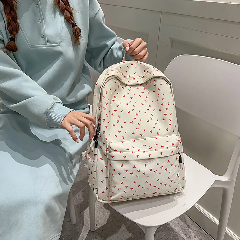 Women Casual School Bag Large Capacity Versatile Rucksack Adjustable Strap Soft Laptop Backpack Outdoor Camping Picnic Backpack