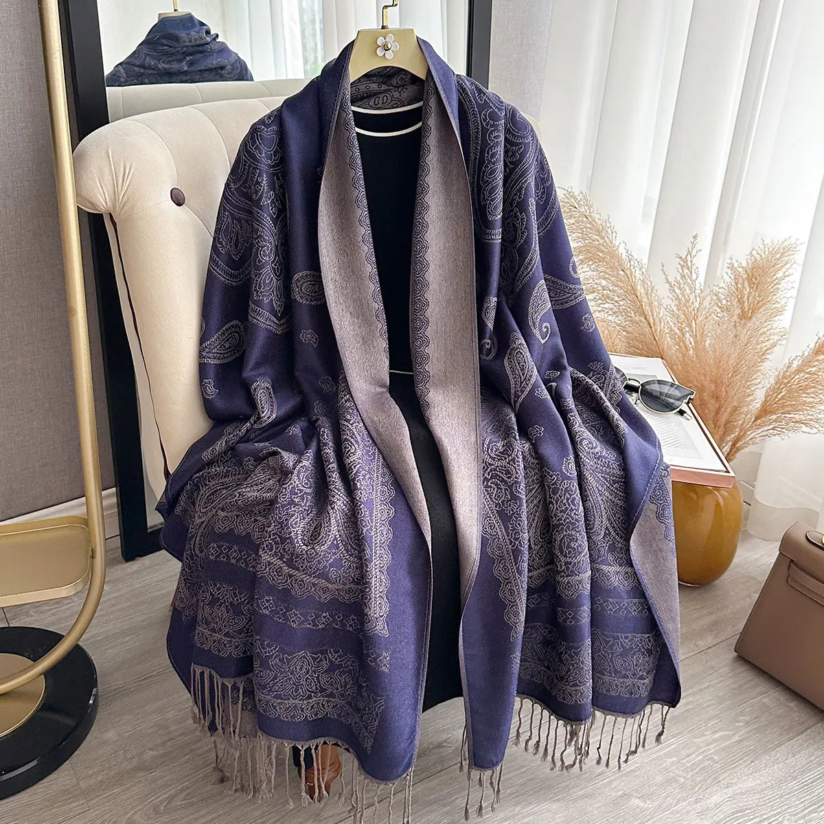 New Luxury Brand Bohemia Pashmina Paisley Hijab Scarf Long Muslim Shawl Female Foulard Soft Turban Wraps for Women Headband