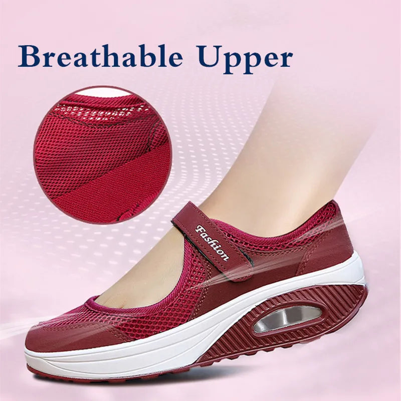 Women Flat Platform Shoes Summer Fashion Woman Breathable Mesh Casual Shoes Moccasin Zapatos Mujer Ladies Boat Shoes