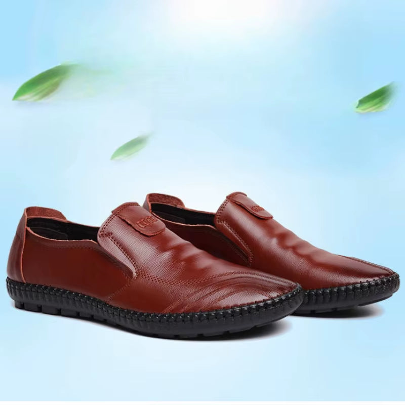 2024 Autumn Casual Men'S Shoes Versatile Soft Leather Footwear Fashion Comfortable Loafers Male Breathable New Flat Zapatos