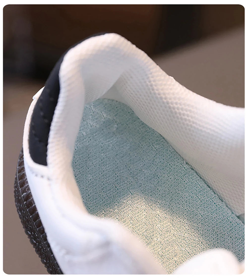 Fashion Sport Shoes for Children PU Leather Ergonomics Kids Sneakers Soft-Soled Children'S Sneakers Boy'S Girl'S Tennis Shoes