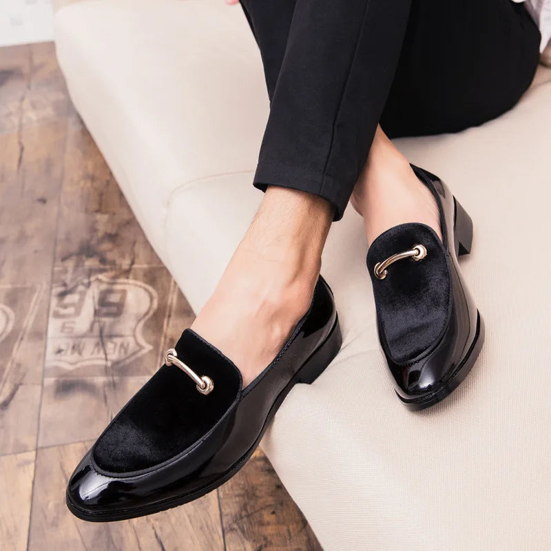 48 Luxury Men Dress Shoes Men'S Formal Leather Shoes Patent Leather Fashion Groom Wedding Shoes Men'S Luxury Italian Oxford Shoe