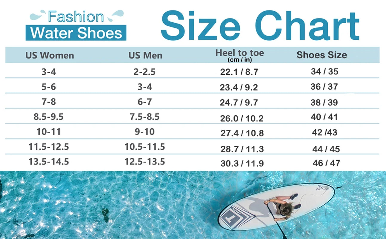 Men Water Aqua Shoes Women Swimming Sneakers Barefoot Sandals Beach Wading Flats Unisex Breathable Quick Dry Footwear