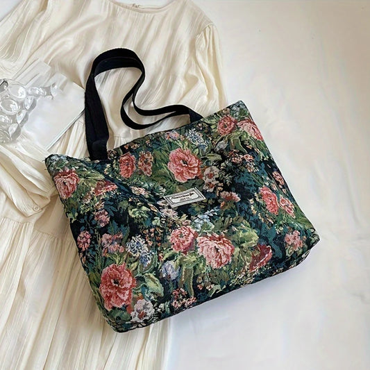 Bag New Minimalist and Stylish Large Capacity Bag Commuting Tote Bag College Shoulder Bag Tote Bag Women'S Canvas Bag