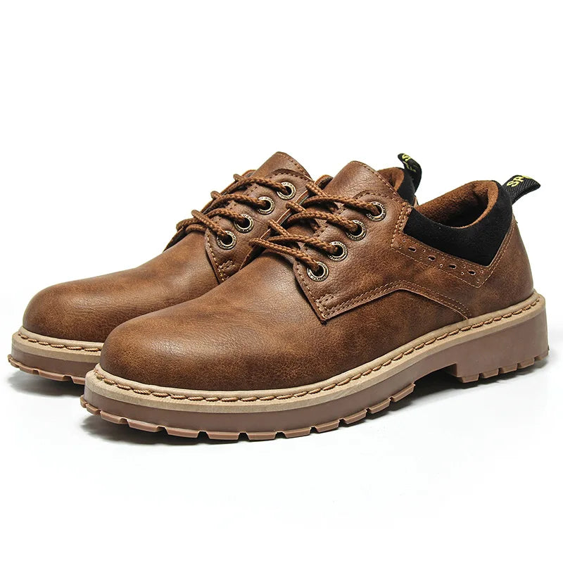 Fashion Retro Leather Men'S Shoes New British Wind Retro Tooling Shoes Men Casual Shoes Platform Sneakers Men Zapatos De Hombre