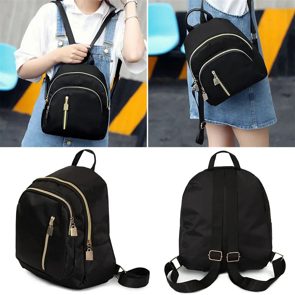 Women'S Multi-Function Mini Backpack Fashion Girl Oxford Daypack Travel Cute Backpack Shoulder Bag Black Girl Purse