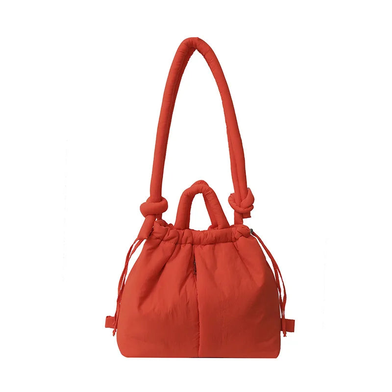 New Korean Fashion Fabric Shoulder Bag Soft Dacron Crossbody Bag Mini Tote Purses for Women Underarm Bags Handbags and Purses