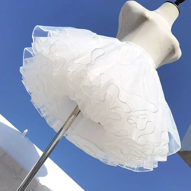 35/40Cm 4Layers White Petticoat Fluffy Lolita Skirt Support Boneless Soft Yarn Canopy Dress Accessory Girl Japan Lolita Costume