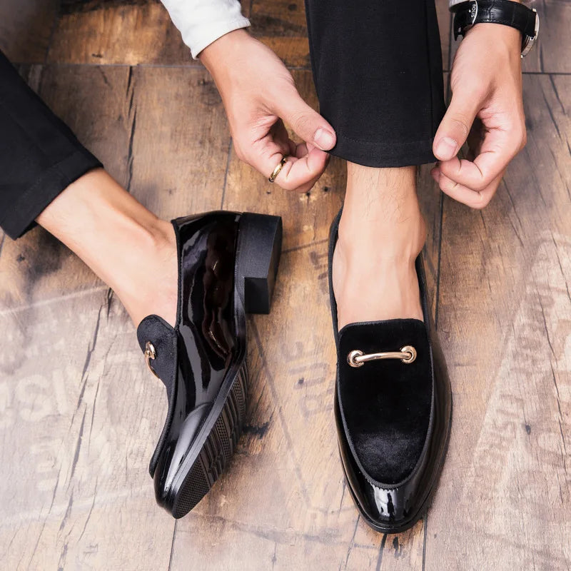 48 Luxury Men Dress Shoes Men'S Formal Leather Shoes Patent Leather Fashion Groom Wedding Shoes Men'S Luxury Italian Oxford Shoe