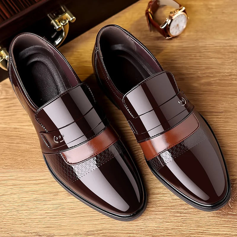 Luxury Mens Leather Shoes Retro Carved Lace-Up Brogue Oxford Wedding Men Dress Shoes Male Formal Business Gentleman Office Shoes