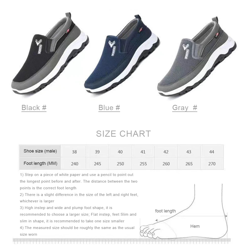 Men Penny Boat Shoes Sports Shoes Breathable Orthopedic Travel Plimsolls Flat Slip on for Outdoor Activity Hiking Walking