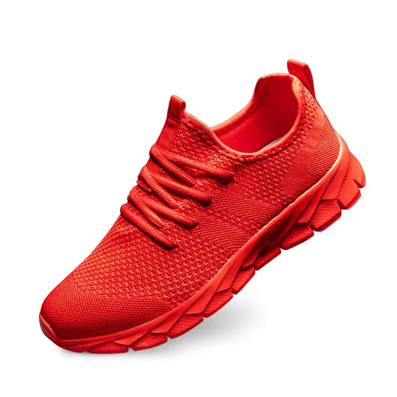 Men'S Shoes Four Seasons New plus Size Flying Weaving Lightweight Breathable Casual Sports Shoes Soft Sole Outdoor Running Shoes