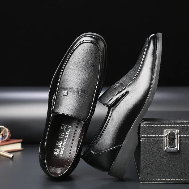 2023 Men'S Leather Shoes Autumn New Formal Shoes Men Big Size Dress Shoes Black Oxford Shoes for Men Zapatos De Hombre