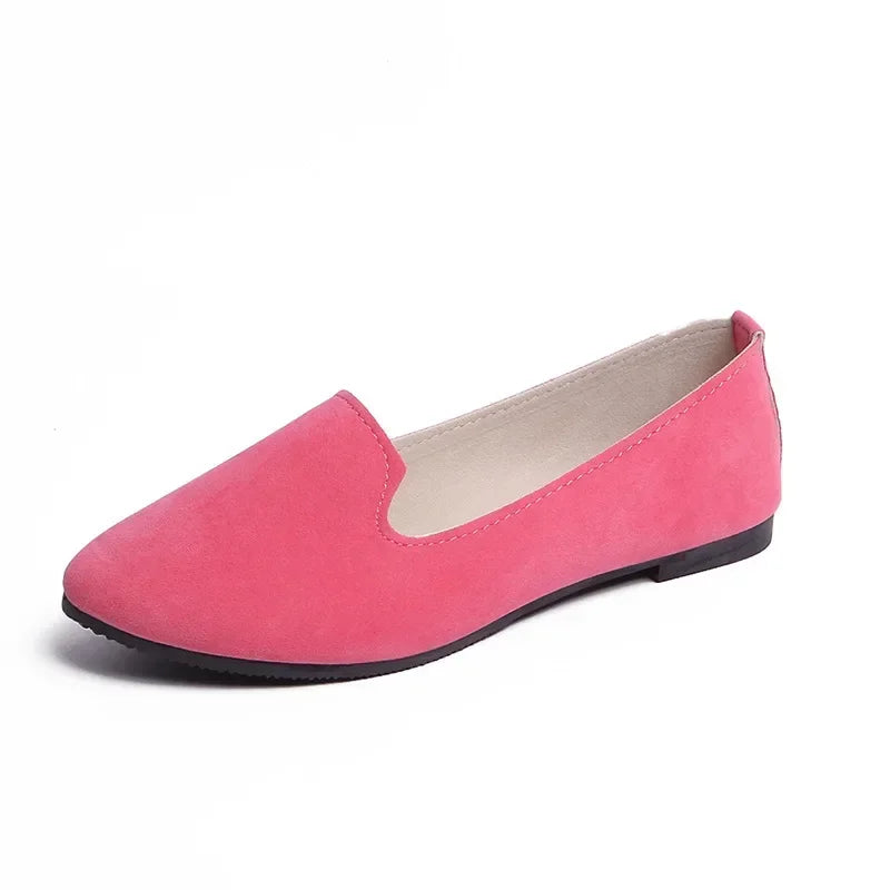 Womens Vulcanized Shoes Solid Color Women Loafers Shallow Mouth Female Flat Shoe Lightweight Warm Moccasins Spring Zapatos Mujer