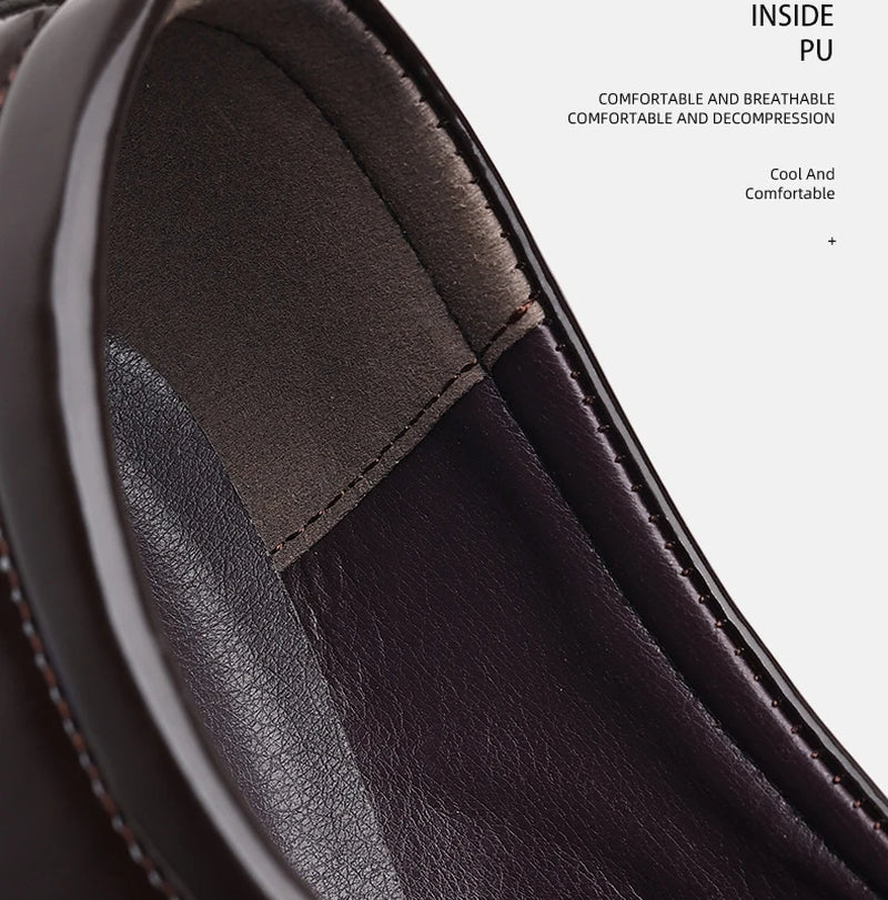 Oxford Shoes Men'S Luxury Lacquer Wedding Shoe Pointed Toe Dress Shoes for Men Classic Business Men Leather Shoes Big Size 38-48