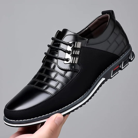 Brand Men'S Casual Shoes Fashion Classic Men'S Pu Leather Shoes Hot Sale Breathable Business Lace-Up Men Shoes plus Size 38-50
