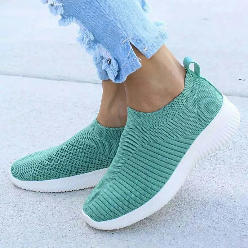 Fashion Women Flats Casual Women Shoe Slip on Women Loafers Walking Sock Sneakers Shoes Woman Outdoor plus Size Zapatos De Mujer