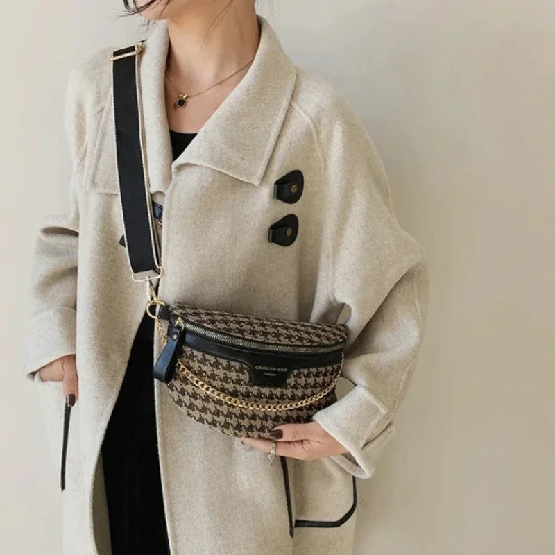 New Style Soft Zipper Pu Women'S Waist Packs 2026 High Quality Large Capacity Bags for Women Fashion Sewing Thread Handbags