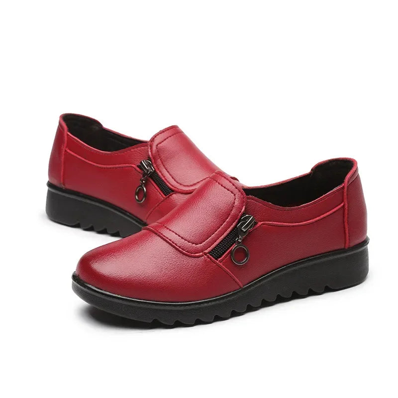 Fashion Womens Flat Shoes Female Moccasin Slip-On Shoes Lightweight Women Casual Shoe Solid Color Versatile Zapatos De Mujer