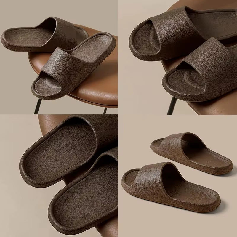 EVA Soft Sole Sandals Flops Man Slippers Solid Color Simple Non-Slip Soft Sole Comfortable Shower Slippers Outdoor Couple Shoes