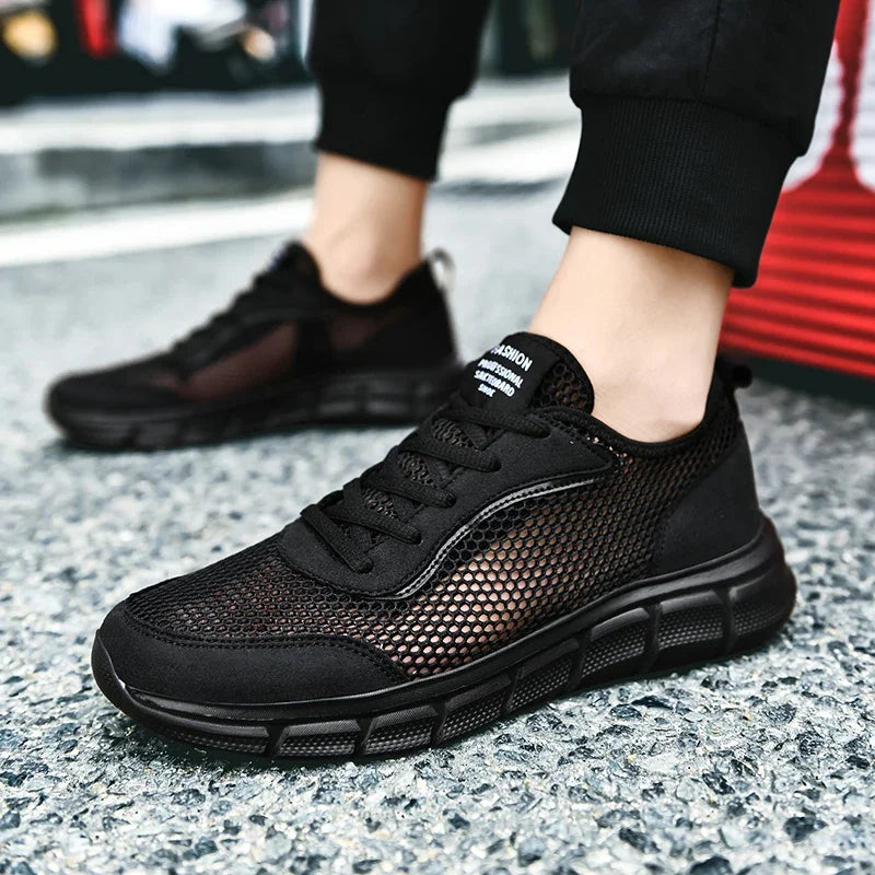 Summer Mesh Shoes Men Sneakers Breathable Light Men'S Casual Shoes Lace-Up Walking Footwear Tenis Masculino Zapatillas Hombre