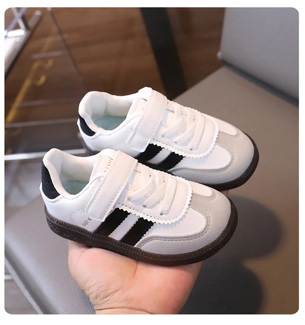 Fashion Sport Shoes for Children PU Leather Ergonomics Kids Sneakers Soft-Soled Children'S Sneakers Boy'S Girl'S Tennis Shoes